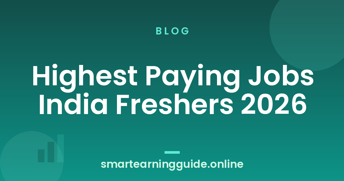 Highest Paying Jobs India Freshers 2026