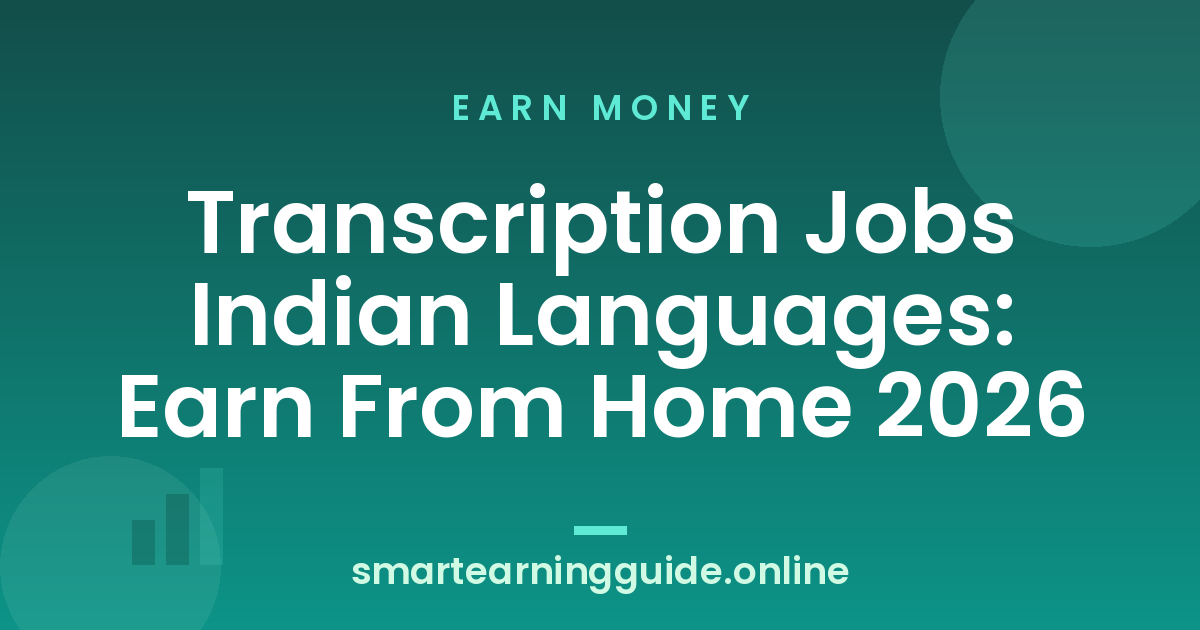 Transcription Jobs Indian Languages: Earn From Home 2026